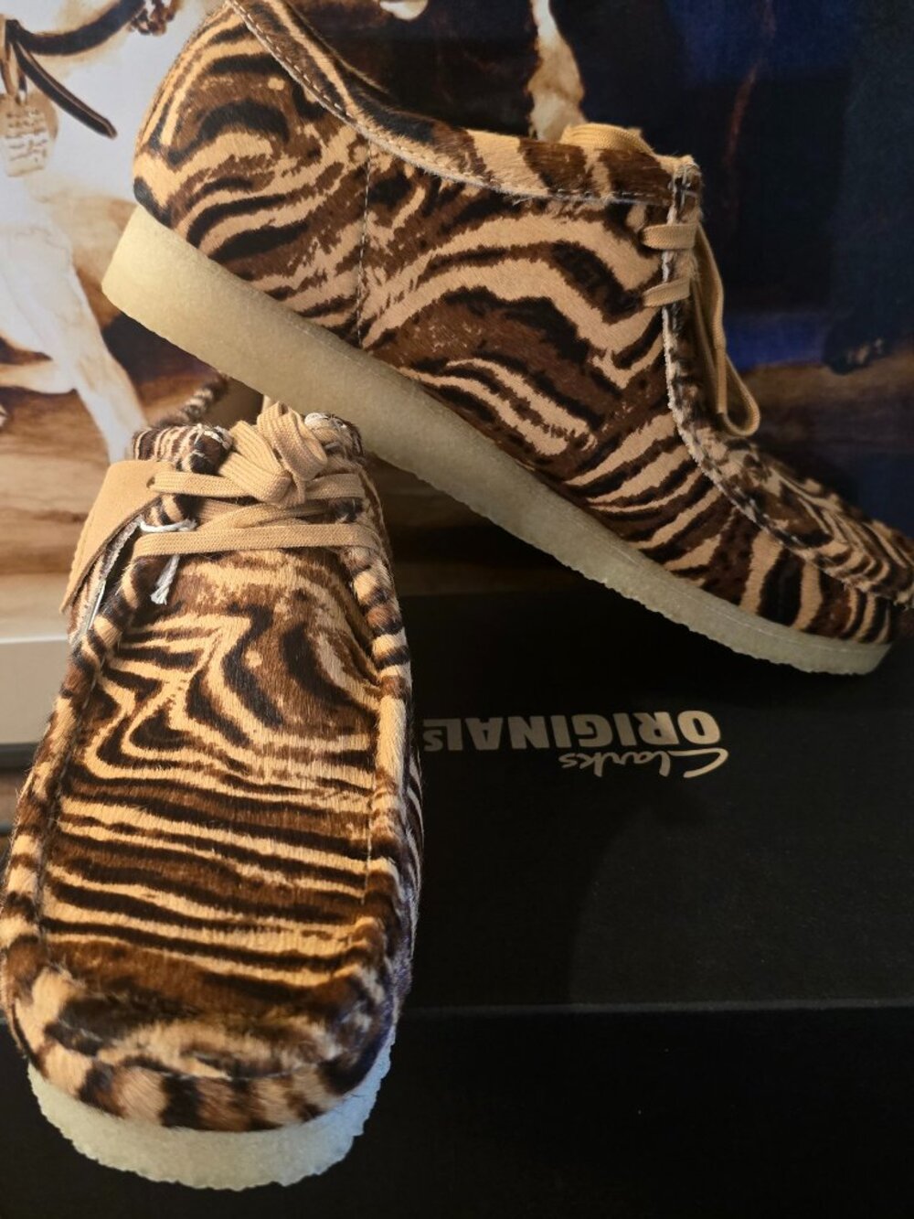 Clarks Men's Wallabee Tiger Print 26185658 Shoes Boots Size 12 US NEW RARE